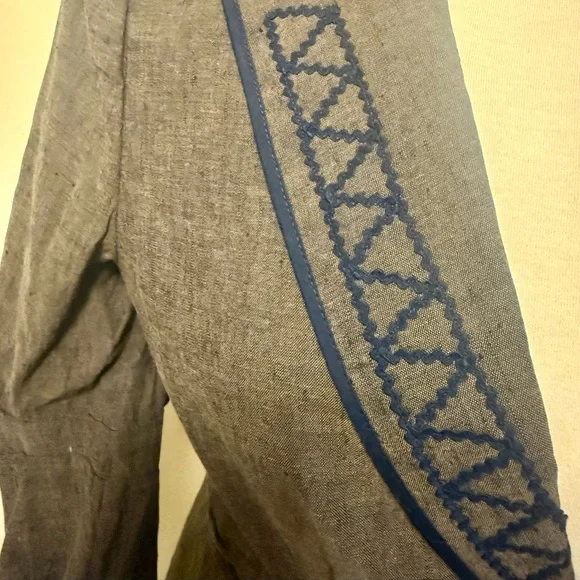 BCBGMaxAzria Olive Green Blazer with Midnight Accents - Picture 5 of 8